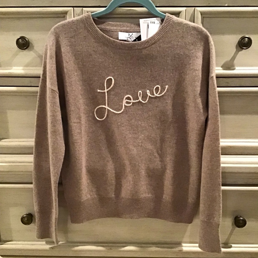 Magaschoni Cashmere NWT Love Sweater Size Medium